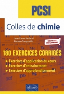 Colles de chimie - PCSI - Programme 2021